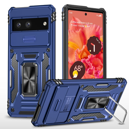 For Google Pixel 9/9 Pro Armor PC + TPU Camera Shield Phone Case(Navy Blue) - Google Cases by PMC Jewellery | Online Shopping South Africa | PMC Jewellery | Buy Now Pay Later Mobicred