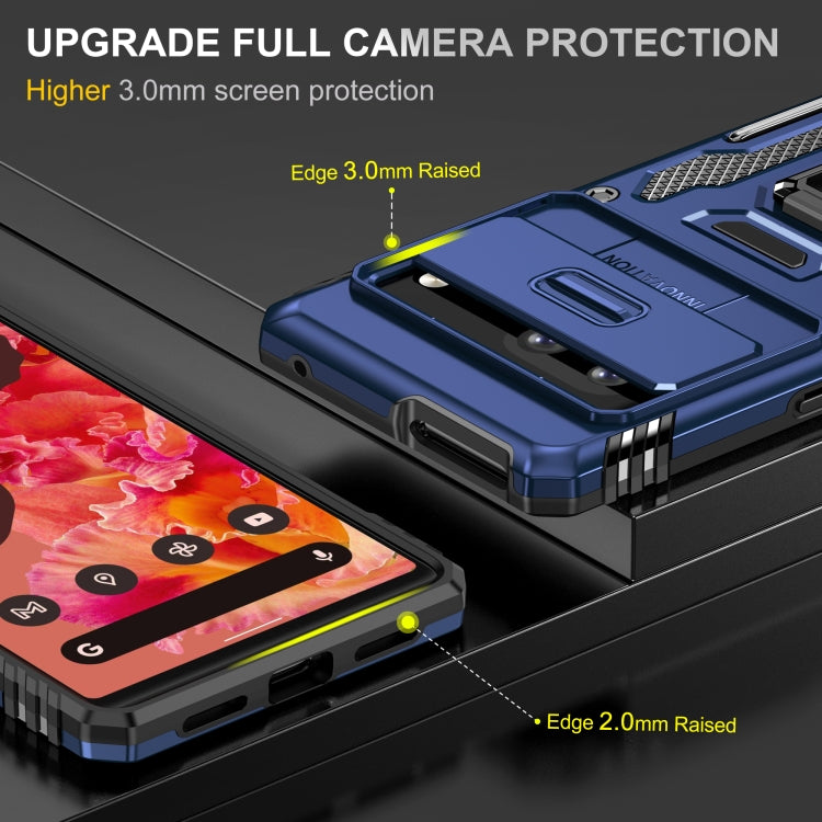 For Google Pixel 9/9 Pro Armor PC + TPU Camera Shield Phone Case(Navy Blue) - Google Cases by PMC TechLife | Online Shopping South Africa | PMC TechLife | Buy Now Pay Later Mobicred
