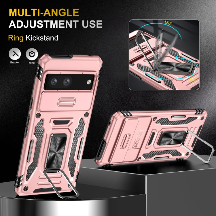 For Google Pixel 9/9 Pro Armor PC + TPU Camera Shield Phone Case(Rose Gold) - Google Cases by PMC TechLife | Online Shopping South Africa | PMC TechLife | Buy Now Pay Later Mobicred