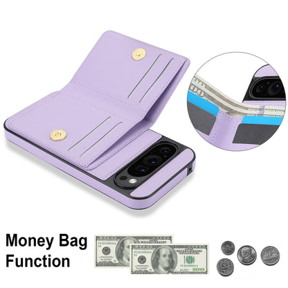 For Google Pixel 9 Pro XL RFID Anti-theft Card Ring Holder Phone Case(Purple) - Google Cases by PMC Jewellery | Online Shopping South Africa | PMC Jewellery | Buy Now Pay Later Mobicred