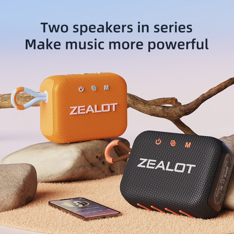 Zealot S75 Portable Outdoor IPX6 Waterproof Bluetooth Speaker(Grey) - Waterproof Speaker by ZEALOT | Online Shopping South Africa | PMC Jewellery | Buy Now Pay Later Mobicred