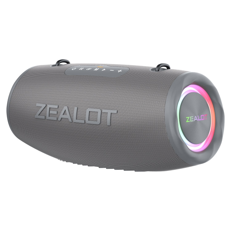 Zealot S87 80W Portable Outdoor Bluetooth Speaker with RGB Light(Grey) - Waterproof Speaker by ZEALOT | Online Shopping South Africa | PMC Jewellery | Buy Now Pay Later Mobicred