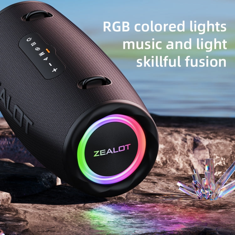 Zealot S87 80W Portable Outdoor Bluetooth Speaker with RGB Light(Grey) - free shipping - PMC Jewellery - Order now!