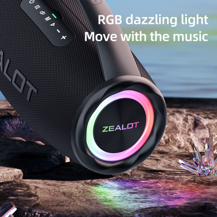 Zealot S97 80W Outdoor Portable RGB Light Bluetooth Speaker(Black) - free shipping - PMC Jewellery - Order now!
