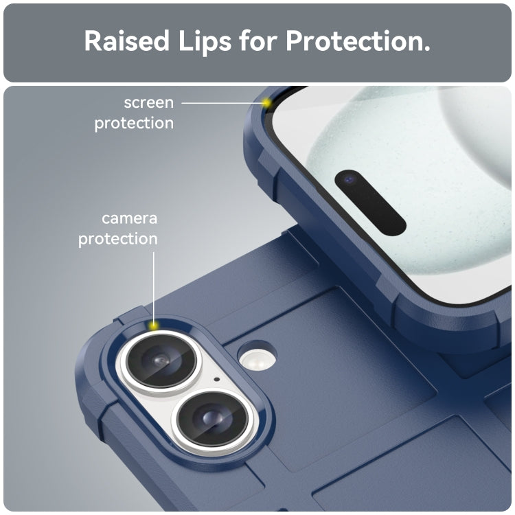 For iPhone 16 Plus Full Coverage Shockproof TPU Phone Case(Blue) - iPhone 16 Plus Cases by PMC TechLife | Online Shopping South Africa | PMC TechLife | Buy Now Pay Later Mobicred