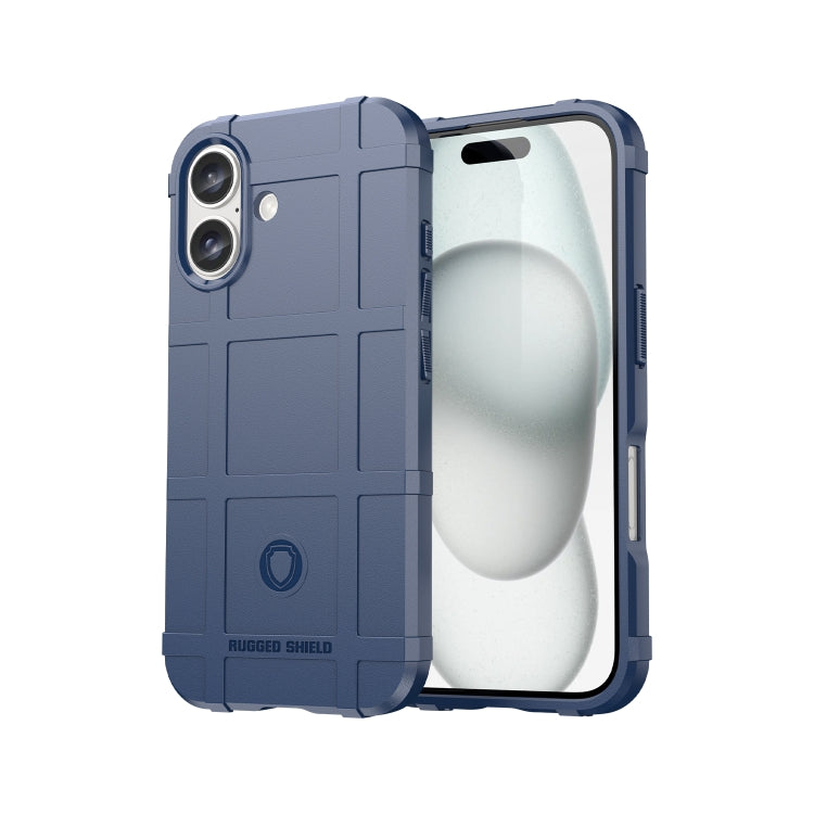 For iPhone 16 Full Coverage Shockproof TPU Phone Case(Blue) - iPhone 16 Cases by PMC TechLife | Online Shopping South Africa | PMC TechLife | Buy Now Pay Later Mobicred