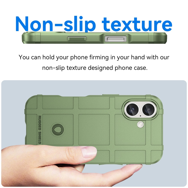 For iPhone 16 Full Coverage Shockproof TPU Phone Case(Green) - iPhone 16 Cases by PMC TechLife | Online Shopping South Africa | PMC TechLife | Buy Now Pay Later Mobicred