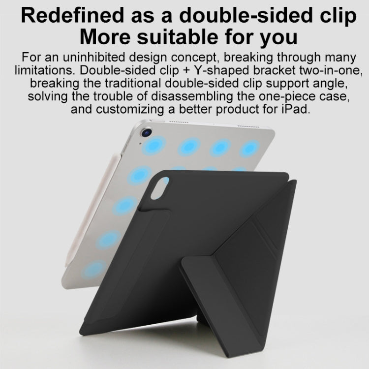 For iPad Pro 11 2024 Y-Shape Double-sided Clip Magnetic Smart Tablet Case(Black) - iPad Pro 11 2024 Cases by PMC TechLife | Online Shopping South Africa | PMC TechLife | Buy Now Pay Later Mobicred