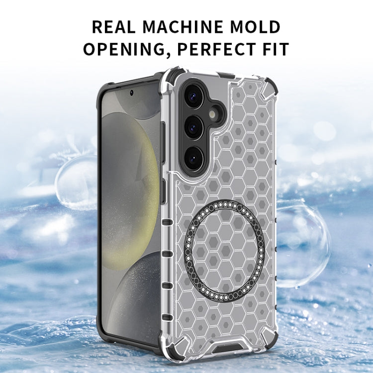 For Samsung Galaxy S25 Ultra 5G Honeycomb Magnetic Ring Shockproof Phone Case(Green) - Galaxy S25 Ultra 5G Cases by PMC TechLife | Online Shopping South Africa | PMC TechLife | Buy Now Pay Later Mobicred