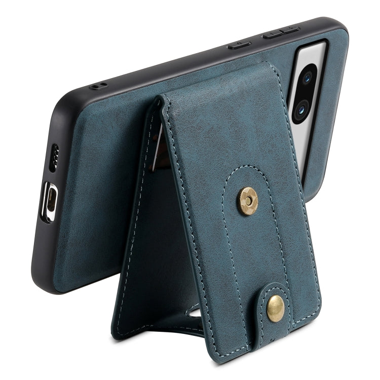 For Google Pixel 7a Denior D14 NK Retro Pattern MagSafe Magnetic Card Holder Leather Phone Case(Blue) - free shipping - PMC TechLife - Order now!