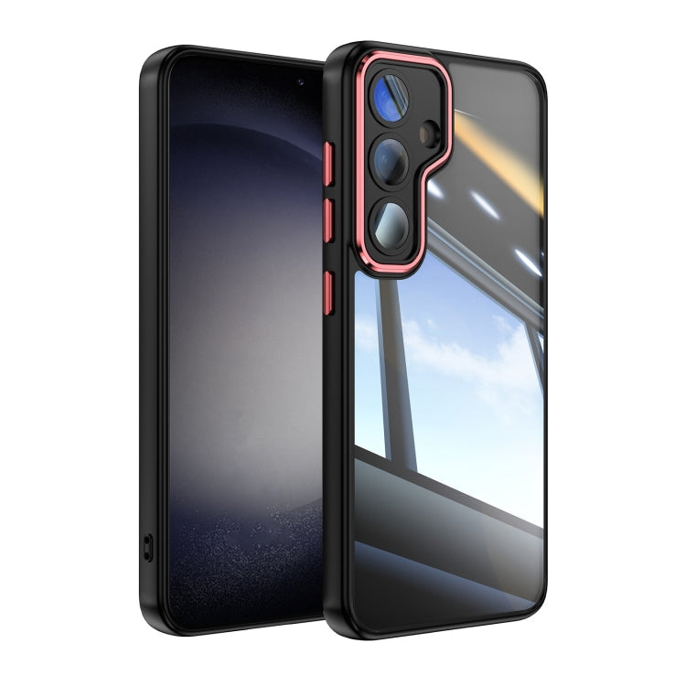 For Samsung Galaxy S25 5G Acrylic Hybrid TPU Armor Shockproof Phone Case(Black Red) - Galaxy S25 5G Cases by PMC Jewellery | Online Shopping South Africa | PMC Jewellery | Buy Now Pay Later Mobicred