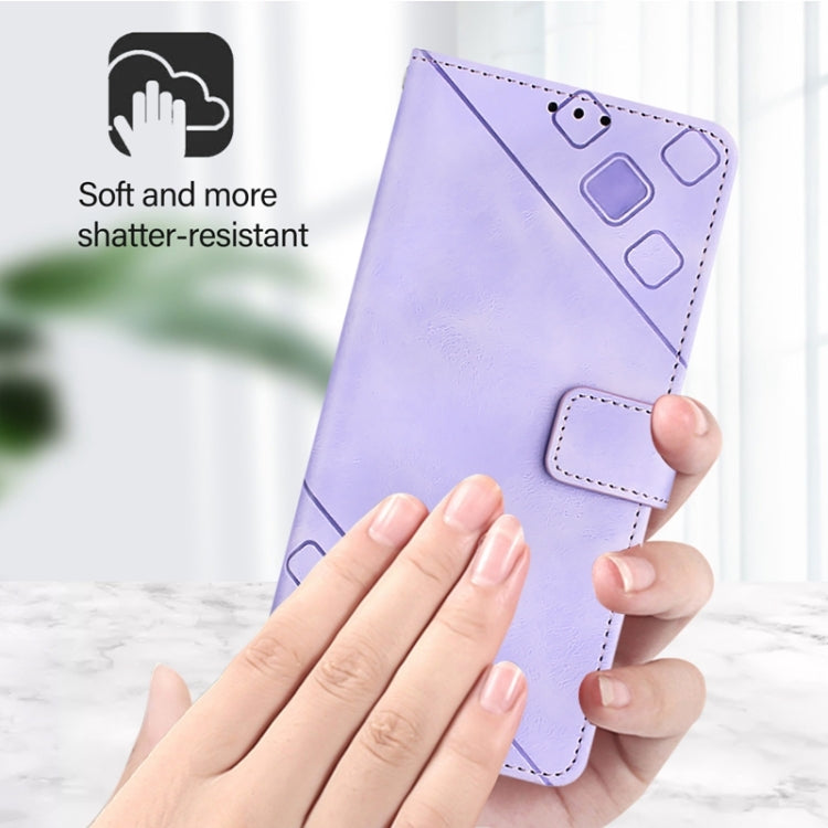 For Tecno Spark Go 2024 / Spark 20C Skin Feel Embossed Leather Phone Case(Light Purple) - Tecno Cases by PMC Jewellery | Online Shopping South Africa | PMC Jewellery | Buy Now Pay Later Mobicred