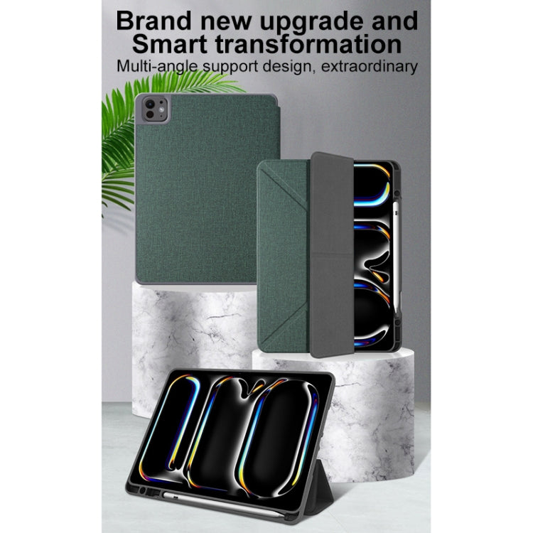 For iPad Air 13 2024 Mutural Multi-fold Smart Leather Tablet Case(Blue) - free shipping - PMC TechLife - Order now!