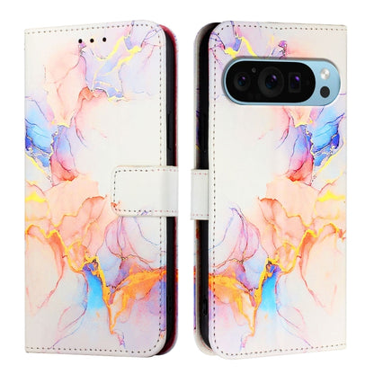 For Google Pixel 9 PT003 Marble Pattern Flip Leather Phone Case(Galaxy Marble White) - Google Cases by PMC Jewellery | Online Shopping South Africa | PMC Jewellery | Buy Now Pay Later Mobicred