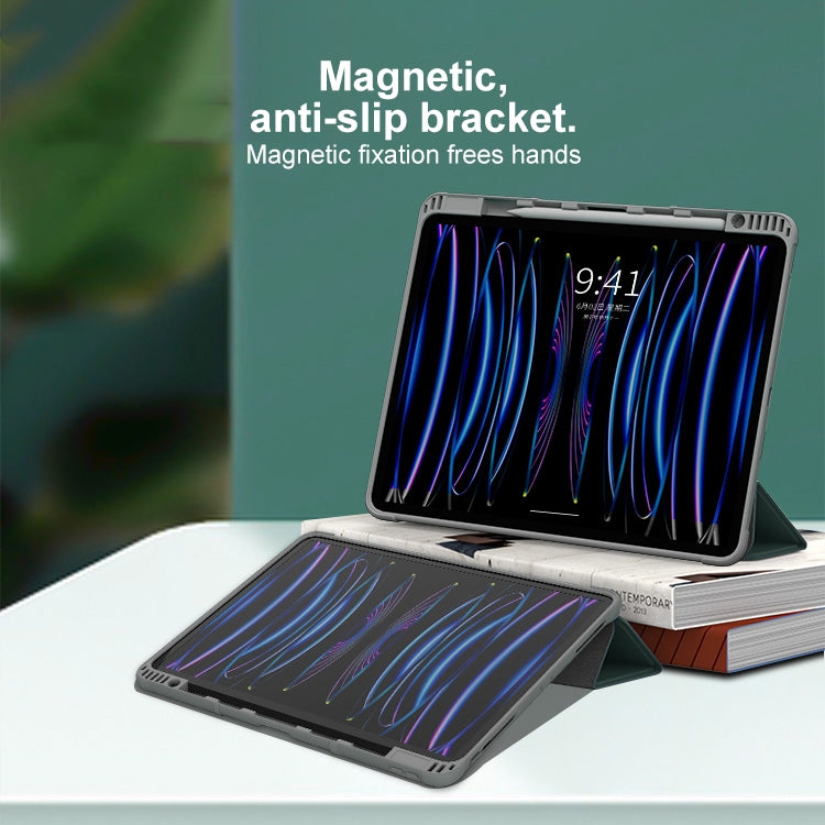 For iPad Pro 11 2024 Mutural PC Hybrid TPU Leather Smart Tablet Case(Dark Green) - iPad Pro 11 2024 Cases by Mutural | Online Shopping South Africa | PMC TechLife | Buy Now Pay Later Mobicred