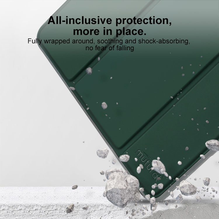For iPad Pro 11 2024 Mutural PC Hybrid TPU Leather Smart Tablet Case(Dark Green) - iPad Pro 11 2024 Cases by Mutural | Online Shopping South Africa | PMC TechLife | Buy Now Pay Later Mobicred