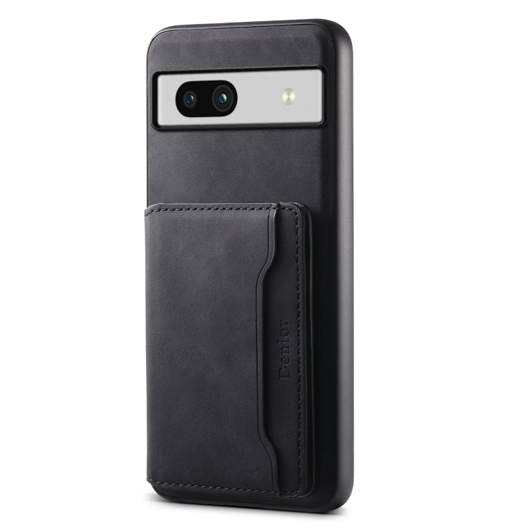 For Google Pixel 7a Denior D13 Retro Texture Leather MagSafe Card Bag Phone Case(Black) - free shipping - PMC TechLife - Order now!