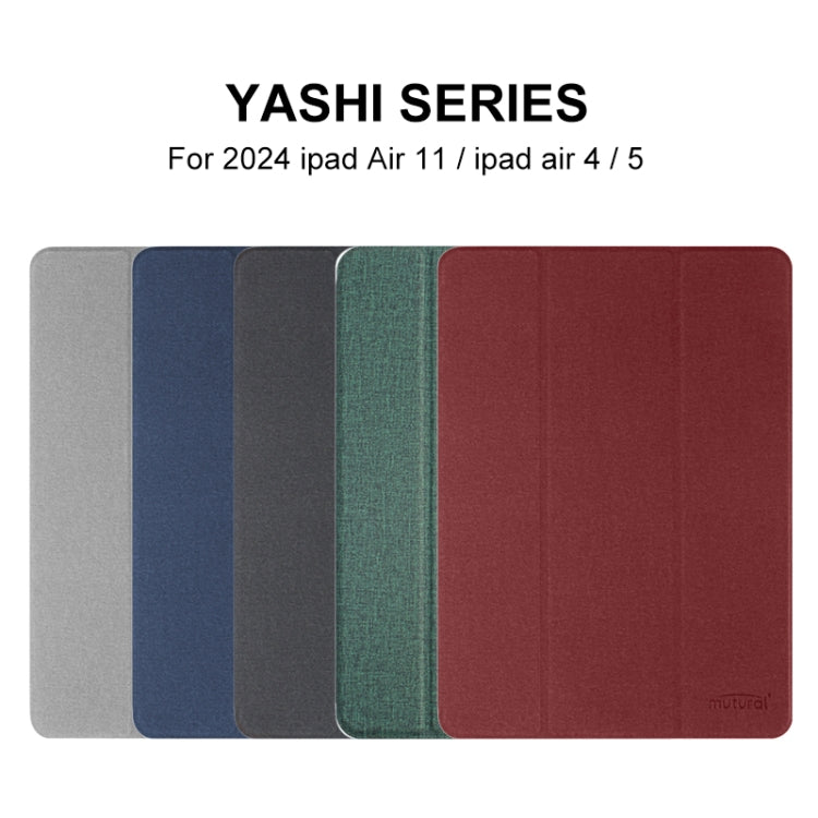 For iPad Pro 11 2024 Mutural YASHI Series Tablet Leather Smart Case(Grey) - iPad Pro 11 2024 Cases by Mutural | Online Shopping South Africa | PMC Jewellery | Buy Now Pay Later Mobicred