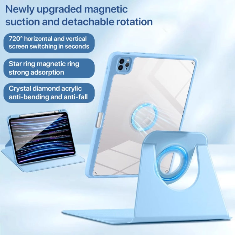 For iPad Pro 13 2024 Magnetic Split Leather Smart Tablet Case with Pen Slot(Sky Blue) - iPad Pro 13 2024 Cases by PMC TechLife | Online Shopping South Africa | PMC TechLife | Buy Now Pay Later Mobicred