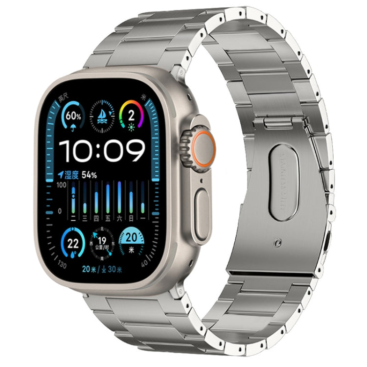 For Apple Watch Ultra 2 49mm PG63 Three-Bead Protrusion Titanium Metal Watch Band(Silver) - free shipping - PMC TechLife - Order now!