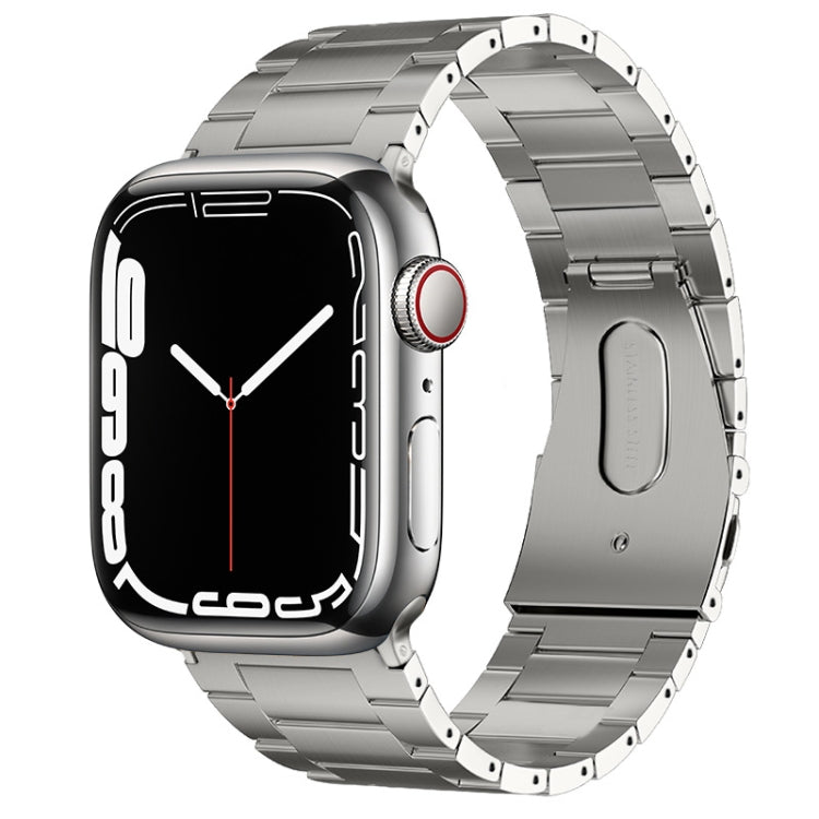 For Apple Watch SE 40mm PG63 Three-Bead Protrusion Titanium Metal Watch Band(Silver) - free shipping - PMC TechLife - Order now!