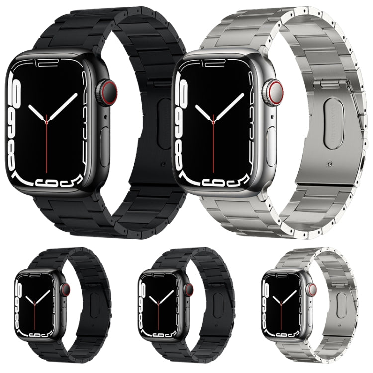 For Apple Watch SE 40mm PG63 Three-Bead Protrusion Titanium Metal Watch Band(Silver) - free shipping - PMC TechLife - Order now!