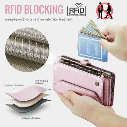 For iPhone 11 Pro CaseMe C36 Card Slots Zipper Wallet RFID Anti-theft Leather Phone Case(Pink) - iPhone 11 Pro Cases by CaseMe | Online Shopping South Africa | PMC Jewellery | Buy Now Pay Later Mobicred