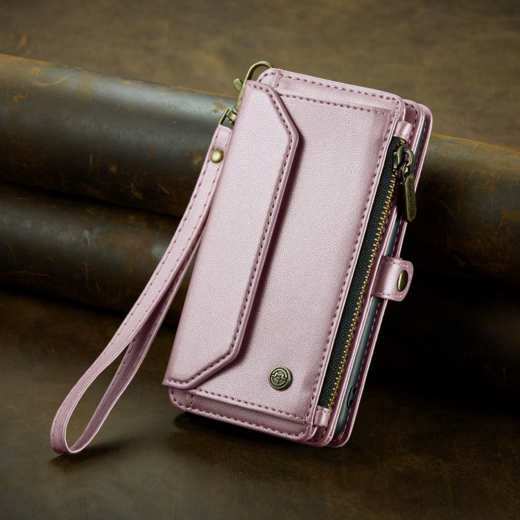 For iPhone 13 Pro CaseMe C36 Card Slots Zipper Wallet RFID Anti-theft Leather Phone Case(Pink) - iPhone 13 Pro Cases by CaseMe | Online Shopping South Africa | PMC Jewellery | Buy Now Pay Later Mobicred