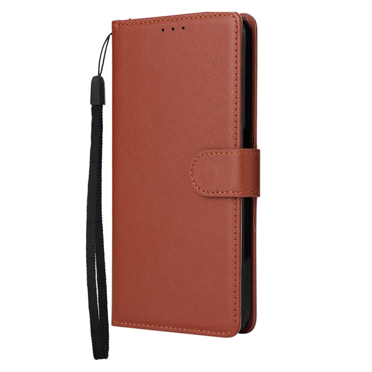 For vivo Y17s 4G Multifunctional Horizontal Flip Leather Phone Case with Three Card Slot(Brown) - vivo Cases by PMC Jewellery | Online Shopping South Africa | PMC Jewellery | Buy Now Pay Later Mobicred