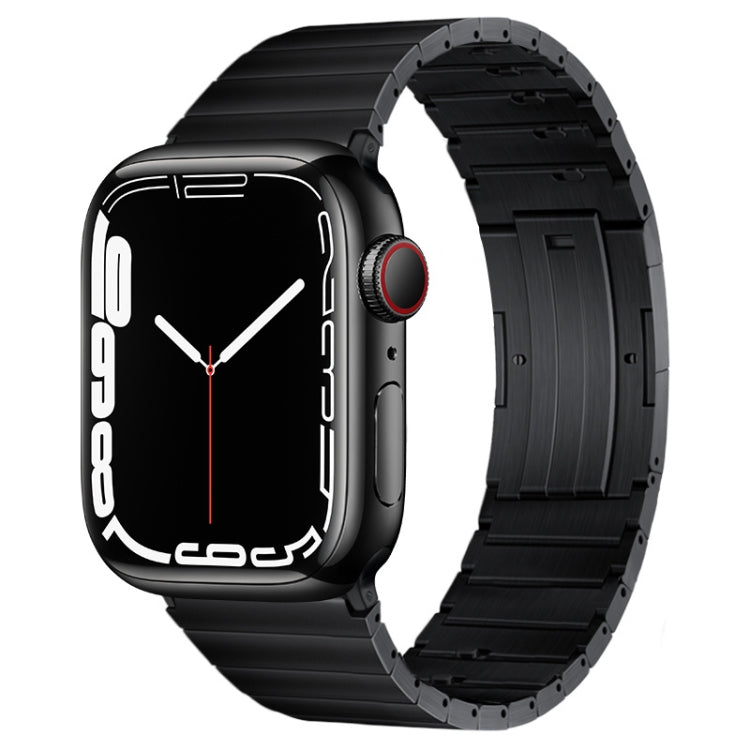 For Apple Watch SE 40mm PG65 Single Bead Bamboo Joint Spring Bars Titanium Metal Watch Band(Black) - free shipping - PMc TechLife - Order now!