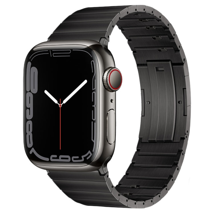 For Apple Watch SE 40mm PG65 Single Bead Bamboo Joint Spring Bars Titanium Metal Watch Band(Graphite Black) - free shipping - PMc TechLife - Order now!
