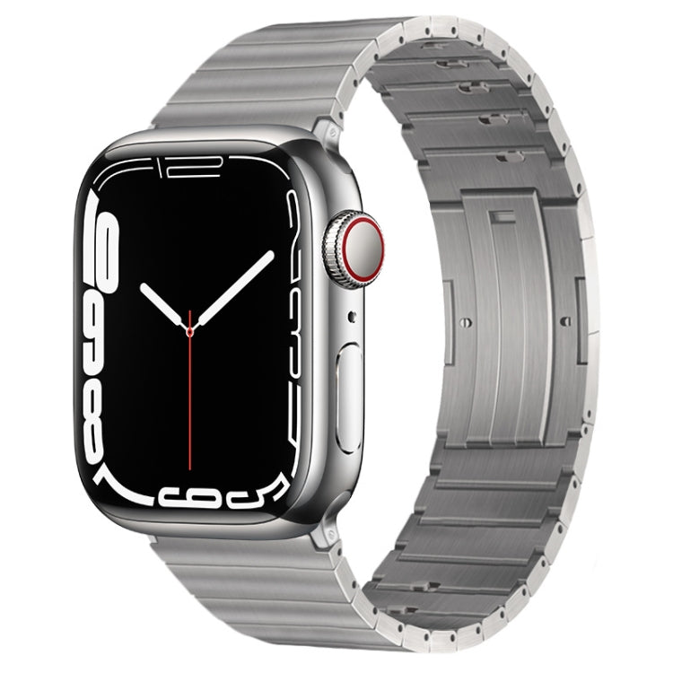For Apple Watch Series 4 44mm PG65 Single Bead Bamboo Joint Spring Bars Titanium Metal Watch Band(Silver) - free shipping - PMc TechLife - Order now!
