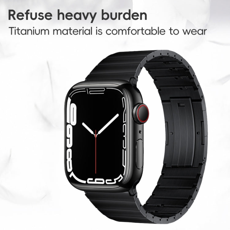 For Apple Watch 38mm PG65 Single Bead Bamboo Joint Spring Bars Titanium Metal Watch Band(Black) - free shipping - PMc TechLife - Order now!