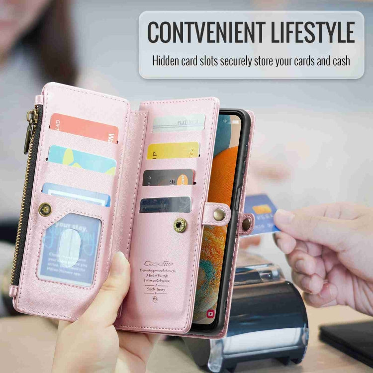 For Samsung Galaxy A23 CaseMe C36 Card Slots Zipper Wallet RFID Anti-theft Leather Phone Case(Pink) - Galaxy Phone Cases by CaseMe | Online Shopping South Africa | PMC Jewellery | Buy Now Pay Later Mobicred