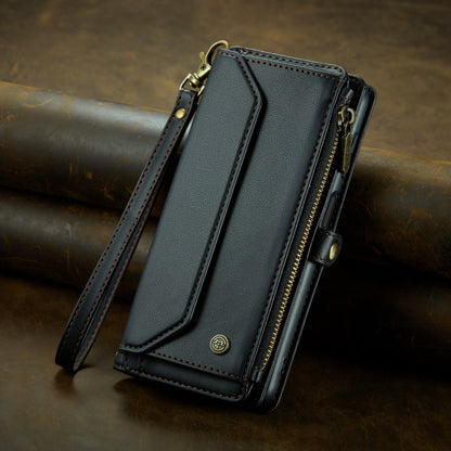 For Samsung Galaxy A30s / A50s / A50 CaseMe C36 Card Slots Zipper Wallet RFID Anti-theft Leather Phone Case(Black) - Galaxy Phone Cases by CaseMe | Online Shopping South Africa | PMC Jewellery | Buy Now Pay Later Mobicred