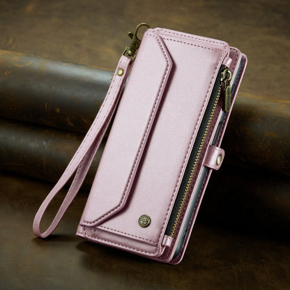 For Samsung Galaxy A72 CaseMe C36 Card Slots Zipper Wallet RFID Anti-theft Leather Phone Case(Pink) - Galaxy Phone Cases by CaseMe | Online Shopping South Africa | PMC Jewellery | Buy Now Pay Later Mobicred