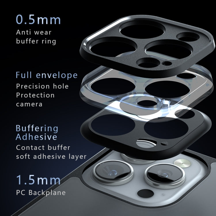 For iPhone 16 Pro Armor Precise Hole PC Hybrid TPU Phone Case(Frosted Black) - iPhone 16 Pro Cases by PMC TechLife | Online Shopping South Africa | PMC TechLife | Buy Now Pay Later Mobicred