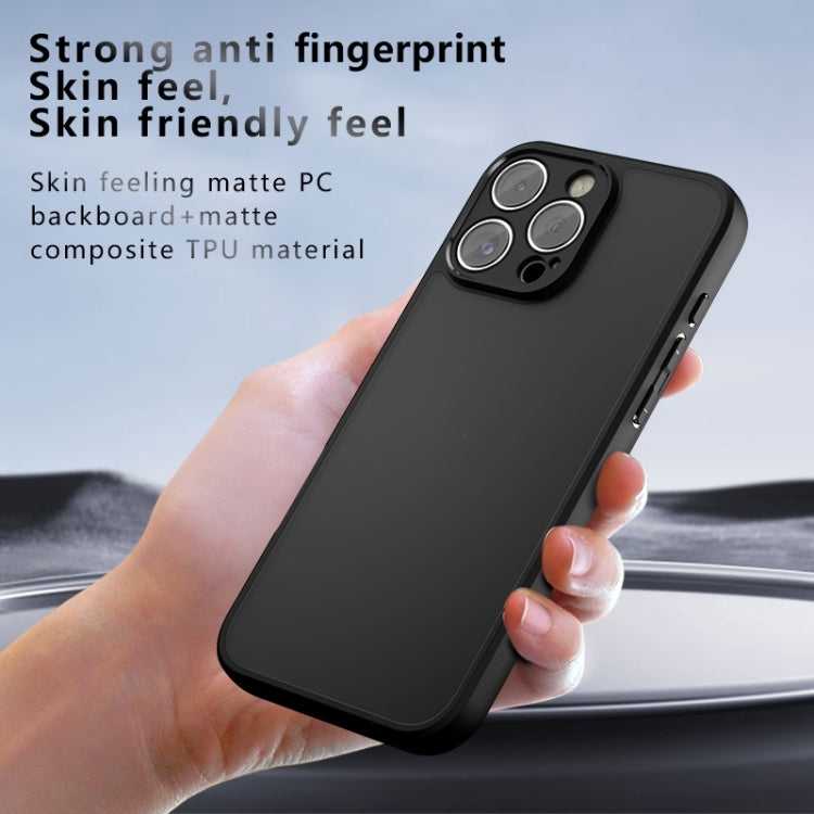 For iPhone 16 Pro Max Armor Precise Hole PC Hybrid TPU Phone Case(Frosted Black) - iPhone 16 Pro Max Cases by PMC TechLife | Online Shopping South Africa | PMC TechLife | Buy Now Pay Later Mobicred
