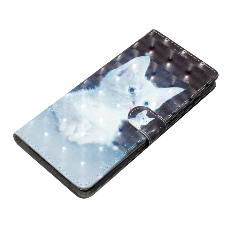 For iPhone 16 Plus 3D Pattern Leather Phone Case(White Cat) - iPhone 16 Plus Cases by PMC TechLife | Online Shopping South Africa | PMC TechLife | Buy Now Pay Later Mobicred