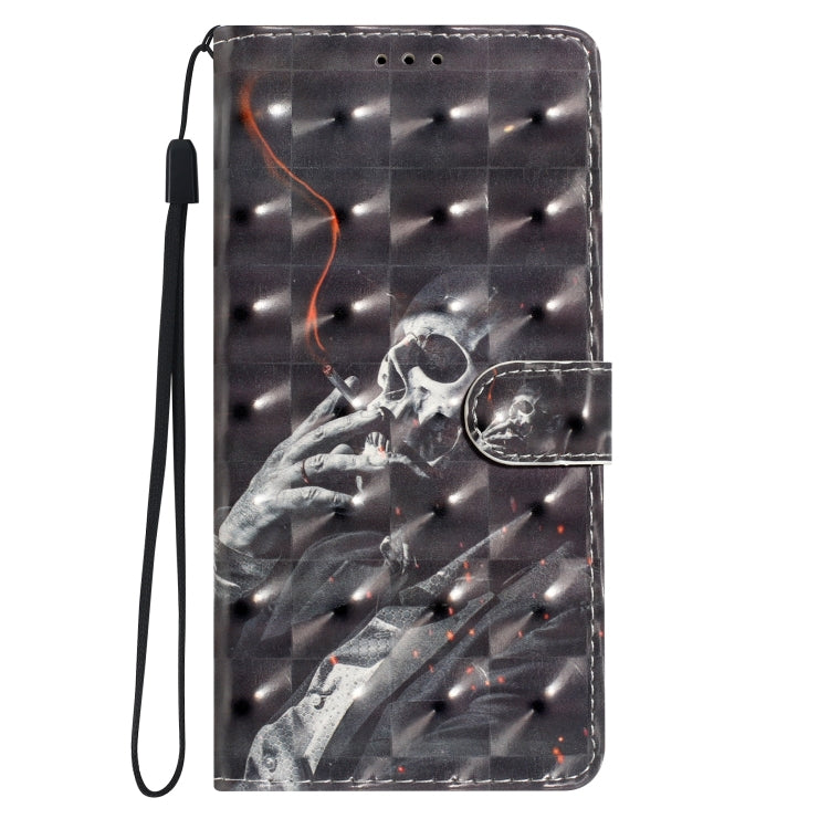 For Motorola Edge 2024 3D Pattern Leather Phone Case(Skull) - Motorola Cases by PMC Jewellery | Online Shopping South Africa | PMC Jewellery | Buy Now Pay Later Mobicred