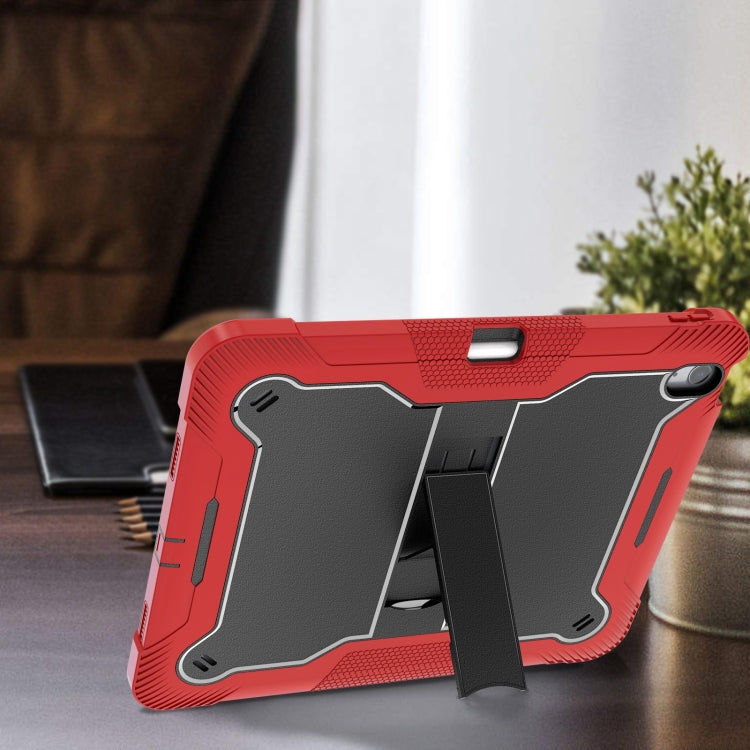 For iPad Air 13 2024 Shockproof Silicone Hybrid PC Tablet Case with Holder(Black + Red) - iPad Air 13 2024 Cases by PMC Jewellery | Online Shopping South Africa | PMC Jewellery | Buy Now Pay Later Mobicred