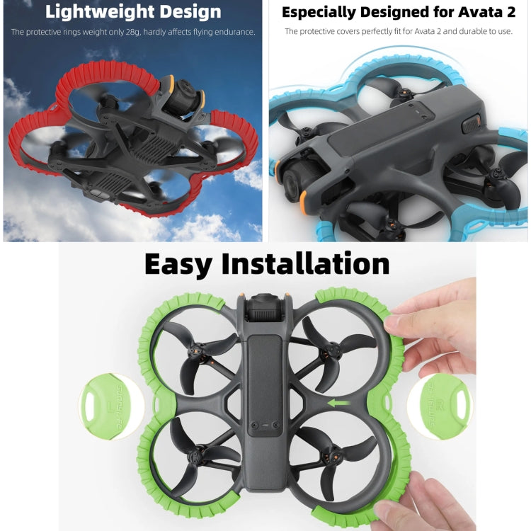 For DJI Avata 2 Sunnylife Drone Anti-Collision Protective Cover Propeller Ring Stripes(Green) - free shipping - PMC TechLife - Order now!