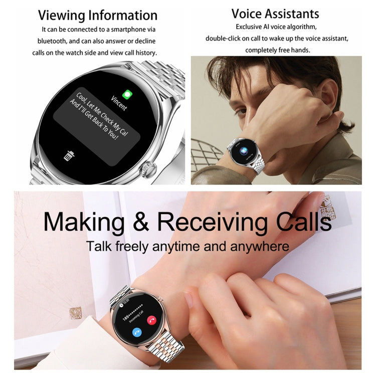 MT55 1.43 inch AMOLED HD Screen Ultra-thin Smart Call Health Watch, Silicone Strap(Black) - Smart Watches by PMC TechLife | Online Shopping South Africa | PMC TechLife | Buy Now Pay Later Mobicred