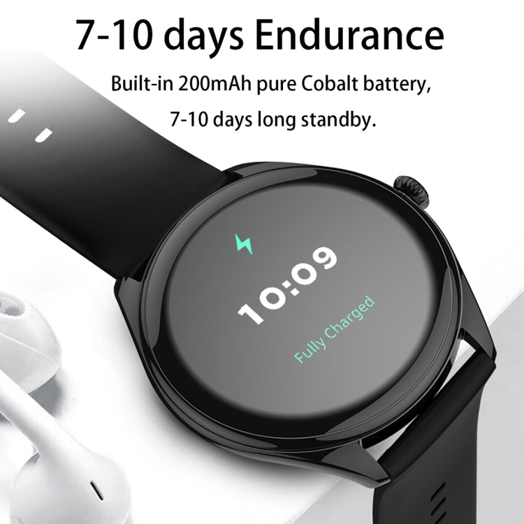 MT55 1.43 inch AMOLED HD Screen Ultra-thin Smart Call Health Watch, Silicone Strap(Black) - Smart Watches by PMC TechLife | Online Shopping South Africa | PMC TechLife | Buy Now Pay Later Mobicred