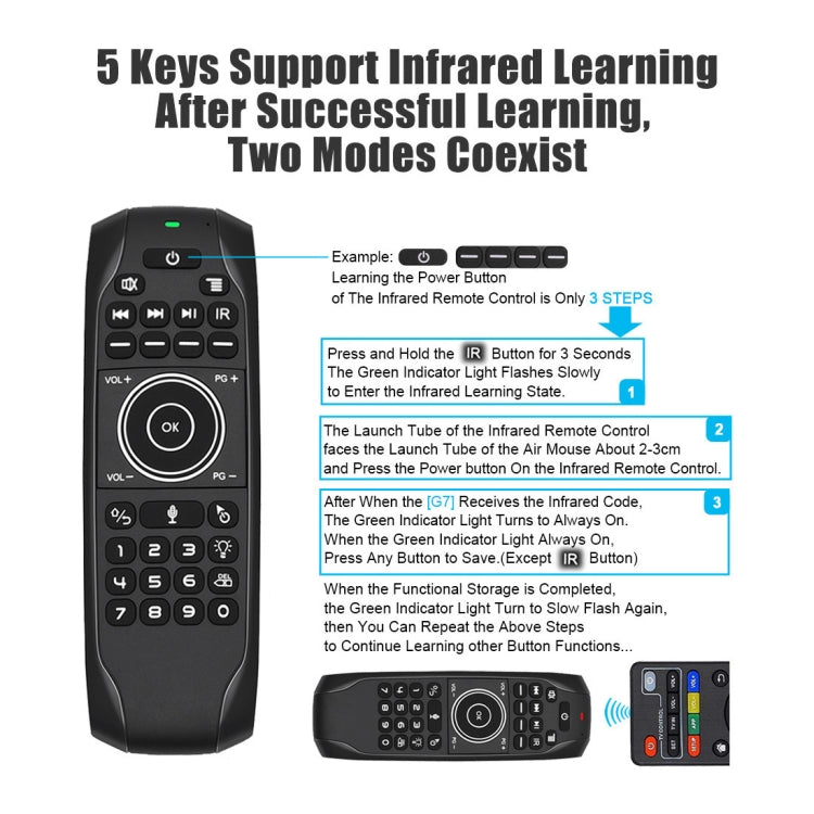 G7V Pro 2.4GHz Fly Air Mouse LED Backlight Wireless Keyboard Remote Control with Gyroscope for Android TV Box / PC, Support Intelligent Voice - MINI PC Accessories & Gadgets by PMC Jewellery | Online Shopping South Africa | PMC Jewellery | Buy Now Pay Later Mobicred