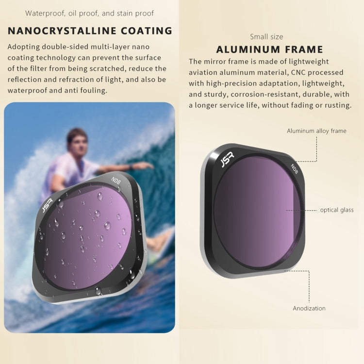 For Insta360 Ace Pro JSR ACE PRO KB Series Camera Lens Filter, Filter:ND1000 - Len Accessories by JSR | Online Shopping South Africa | PMC TechLife | Buy Now Pay Later Mobicred