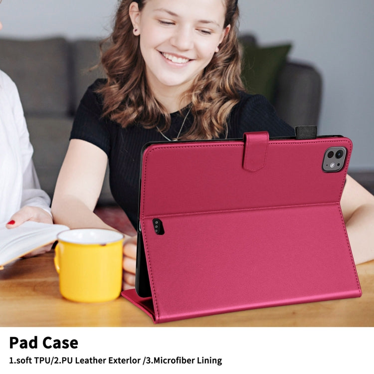 For iPad Pro 11 2024 Rhombus Lattice Leather Smart Tablet Case(Red) - free shipping - PMC TechLife - Order now!