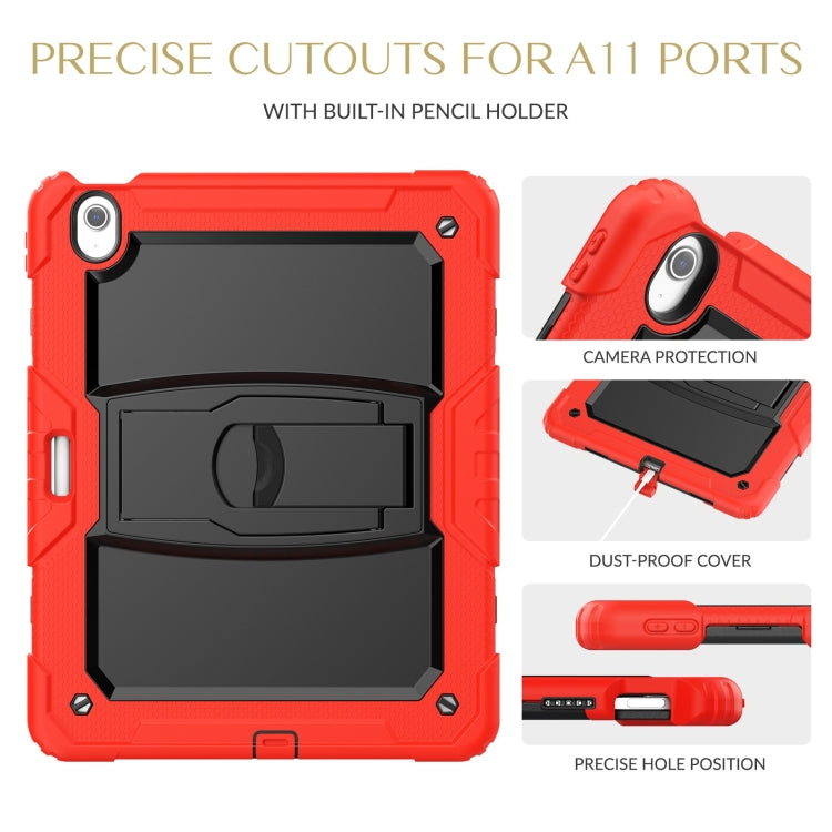 For iPad Air 13 2025 / 2024 Silicone Hydric PC Tablet Case with Shoulder Strap & Holder(Red) - iPad Air 13 2025 / 2024 Cases by PMC TechLife | Online Shopping South Africa | PMC TechLife | Buy Now Pay Later Mobicred