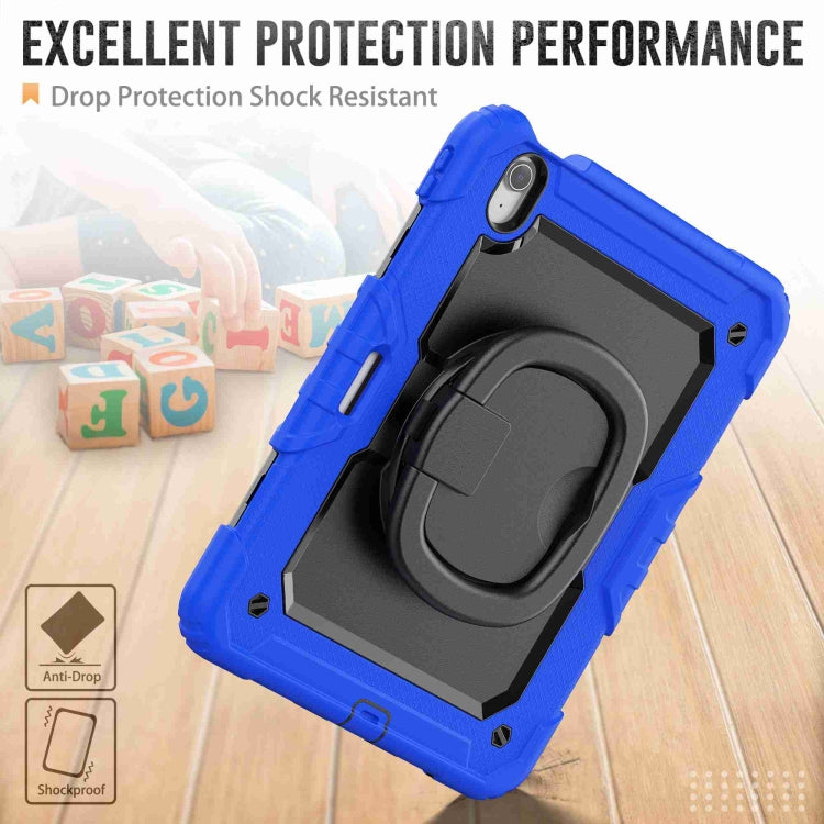 For iPad Air 11 2024 Handle Silicone Hydric PC Tablet Case with Shoulder Strap(Blue) - iPad Air 11 2024 Cases by PMC TechLife | Online Shopping South Africa | PMC TechLife | Buy Now Pay Later Mobicred
