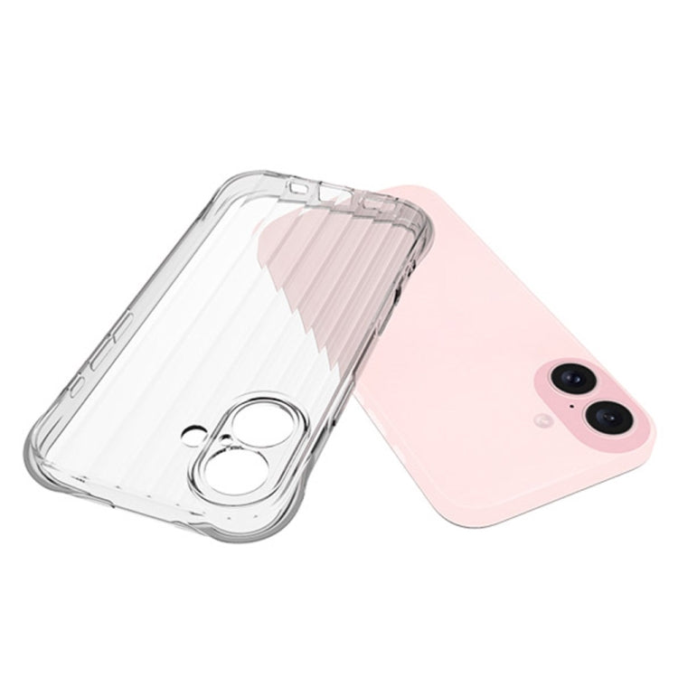 For iPhone 16 Plus Water Ripple Fine Hole TPU Phone Case(Transparent) - iPhone 16 Plus Cases by PMC Jewellery | Online Shopping South Africa | PMC Jewellery | Buy Now Pay Later Mobicred